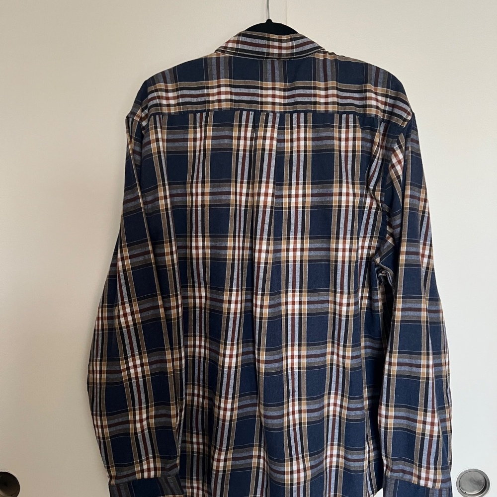 U S Polo Assn Men's Long Sleeve Button Down Shirt in Blue Plaid  SZ 3XL